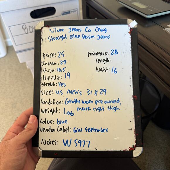 Silver Jeans Co Craig Straight Blue Denim Jeans US Men's 31x29 - Picture 8 of 8